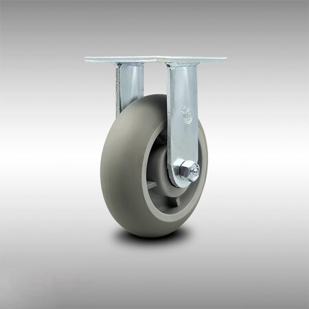 Service Caster 6 Inch SS Thermoplastic Rubber Wheel Rigid Caster with Roller Bearing SCC SCC-SS30R620-TPRRD